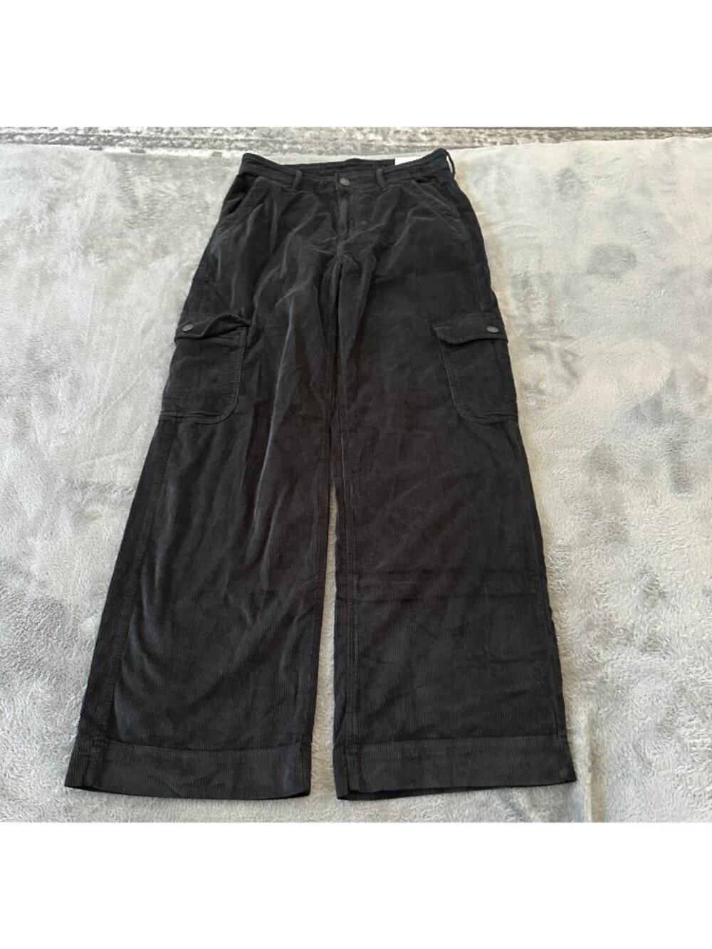 NWT American Eagle Corduroy Cargo Baggy Wide Leg Pants Women's 6 28